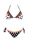 VERDISSIMA Mare | Bikini triangolo imbottito+slip Micro/Macro Pois
