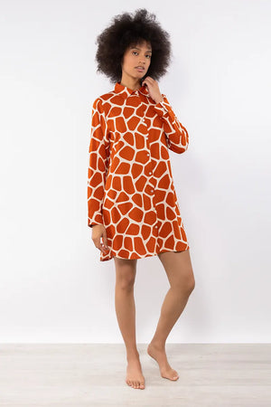 VERDISSIMA Mare | Camicia lunga fantasia Savana