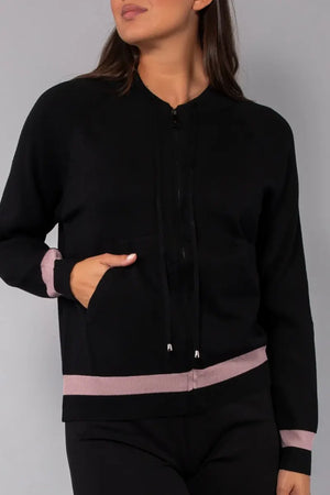 VERDISSIMA | Felpa con zip in viscosa