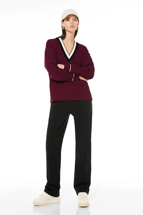 VERDISSIMA | Maglia in viscosa scollo a V