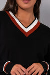 VERDISSIMA | Maglia in viscosa scollo a V