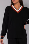 VERDISSIMA | Maglia in viscosa scollo a V