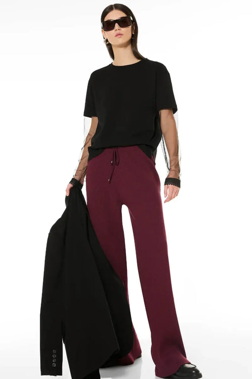 VERDISSIMA | Pantalone in viscosa con coulisse