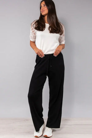 VERDISSIMA | Pantalone in viscosa con coulisse