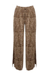 VERDISSIMA Mare | Pantalone con spacchi fantasia Leopard Flower