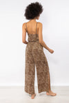 VERDISSIMA Mare | Pantalone con spacchi fantasia Leopard Flower