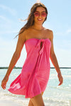 VERDISSIMA Mare | Abito/pareo corto con nodo frontale Gold