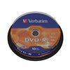 Scatola 10 Dvd-R Spindle 16X 4.7Gb 120Min.Serigrafato