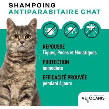 VETOCANIS Shampoo anti-pulci e anti-tick - Per Cat - 300 ml