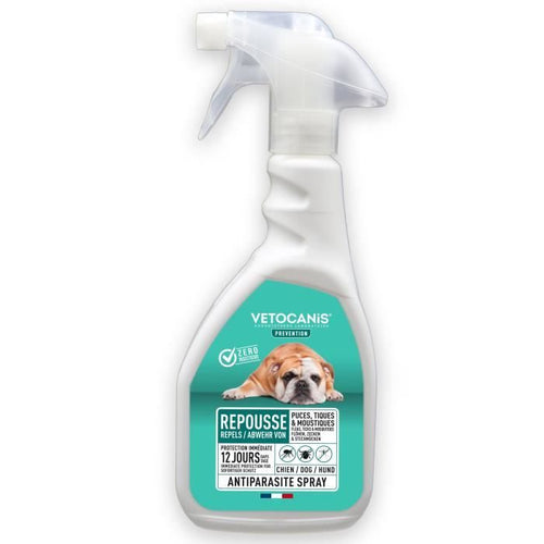 VETOCANIS Spray anti-pulci, anti-tick e anti-zanzare - Per cani - 500 ml