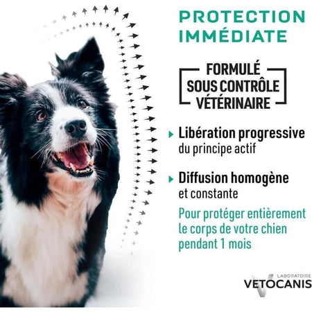 VETOCANIS 4 pipette anti-pulce e anti-tick - per cani di grossa taglia 20-40 kg - 2x 1 mese di protezione