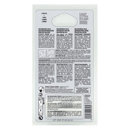 VETOCANIS 2 Pipette anti-pulce e anti-tick - Per Cat - 2x 1 mese di protezione