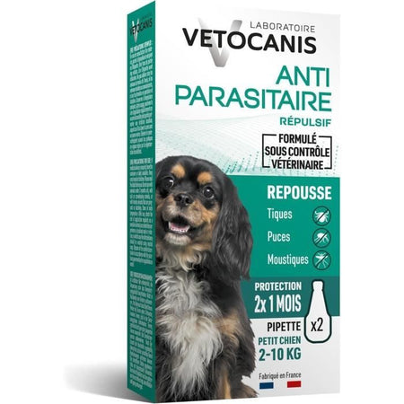 VETOCANIS 2 Pipette per pulci e zecche - Per cani di piccola taglia 2-10 kg - 2x 1 mese di protezione
