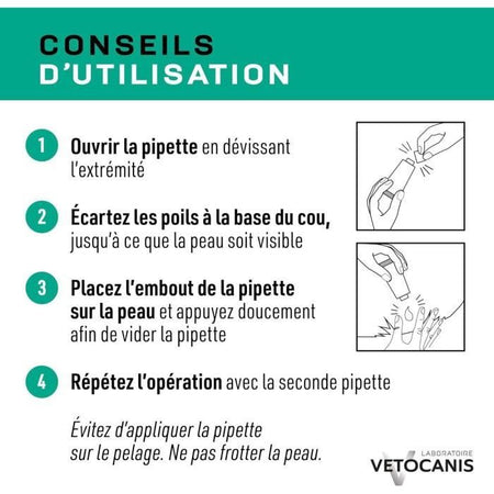 VETOCANIS 4 Pipette anti-pulce e anti-tick - Per Cat - 4x 1 mese di protezione