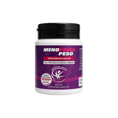 Integratore Menopausa Peso con Salvia e Trifoglio Rosso – Riduce Vampate di Calore, Supporta il Benessere Ormonale e l’Equilibrio Psicofisico | AlohaLabs 60 Compresse