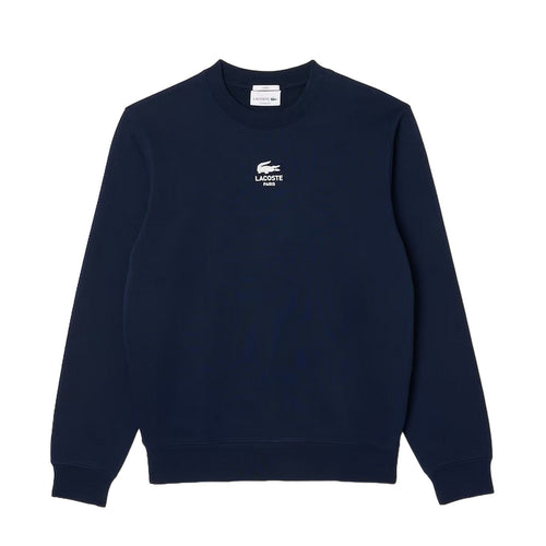 Lacoste felpe senza cappuccio uomo lacoste - sweatshirt - blu da uomo