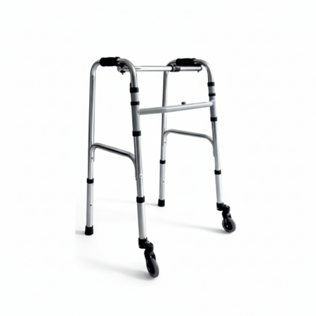 Deambulatore rollator a due ruote HC0522LG-3 CA-MI. Telaio di alluminio, pieghevole ad altezza regolabile