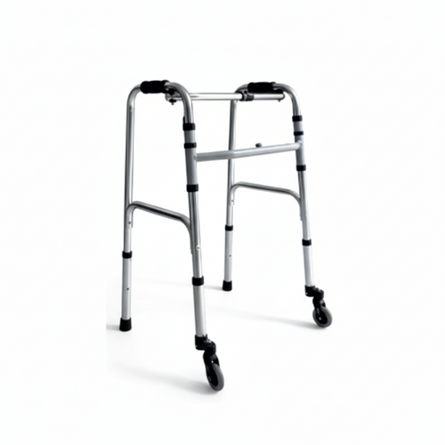 Deambulatore rollator a due ruote HC0522LG-3 CA-MI. Telaio di alluminio, pieghevole ad altezza regolabile