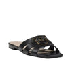 Pinko ciabatte donna pinko - marli 09 - slipper laminated nappa - nero da donna
