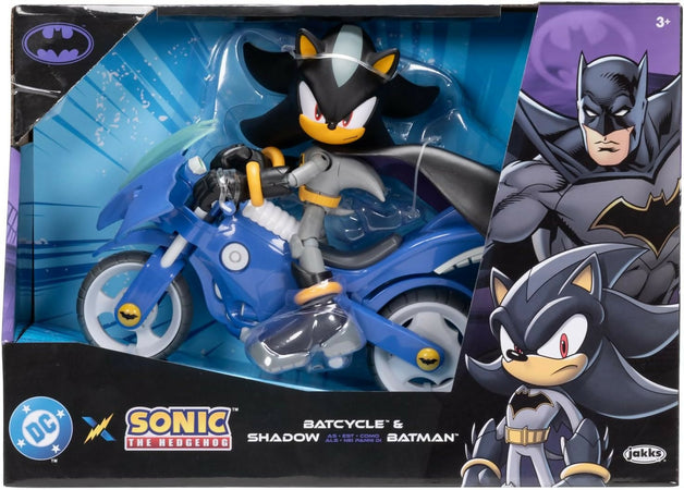 Sonic Shadow nei panni di Batman con Batcycle, licenza ufficiale