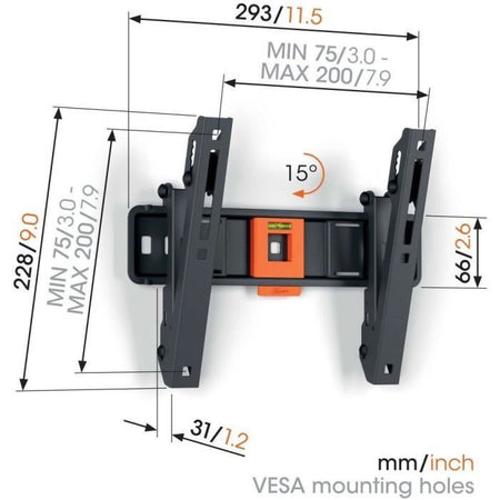 Supporto TV da parete - VOGEL'S - TVM 1223 Full-Motion Small, 1 braccio, 19-43