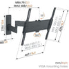 Supporto TV da parete - VOGEL'S - TVM 1443 Full-Motion+ Medio, 2 bracci, 32-65