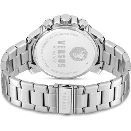 Orologio Uomo Multifunzione VERSUS VERSACE VSPLO1621 Cinturino in Acciaio Fondo Blu Versus Versace