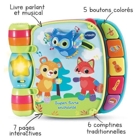 VTECH BABY - Libro Super Incantato di Gattini - Blu