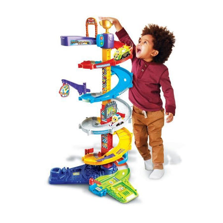 Vtech - Tut Tut Bolides - mega circuito a spirale 2 in 1 (+ titouan, pazzo per la ruota)