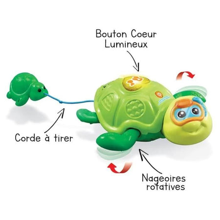 VTECH BABY - Giocattolo per il bagnetto - Mamma Tartaruga e Baby Nuotatore