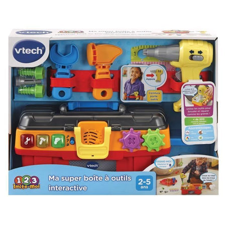 VTECH - 1,2,3 Imitate Me - La mia grande cassetta degli attrezzi interattiva - Giocattolo d'imitazione per bambini