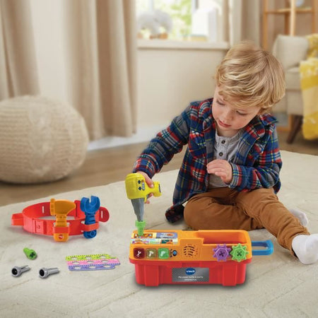 VTECH - 1,2,3 Imitate Me - La mia grande cassetta degli attrezzi interattiva - Giocattolo d'imitazione per bambini