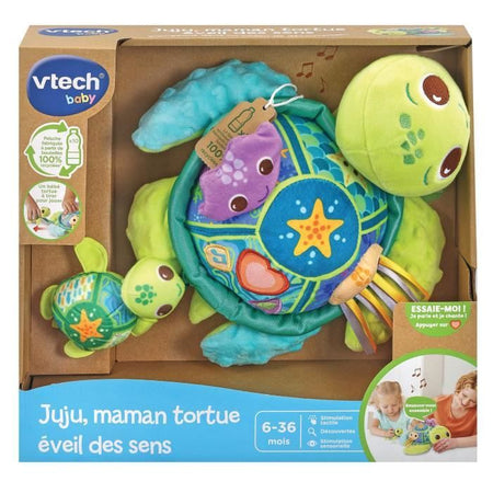 VTECH BABY - Juju, Madre Tartaruga - Il risveglio dei sensi (Bottiglie di plastica riciclate)
