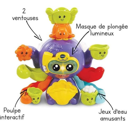 VTECH BABY - Giocattolo per il bagnetto - Polo, My Funny Octopus