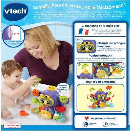 VTECH BABY - Giocattolo per il bagnetto - Polo, My Funny Octopus