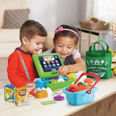 VTECH - 1,2,3 Imitate Me - Registratore di cassa interattivo Maxi Shopping - Giocattolo d'imitazione per bambini