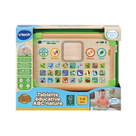 VTECH BABY - Tablet educativo ABC Nature - Giocattolo in legno FSC