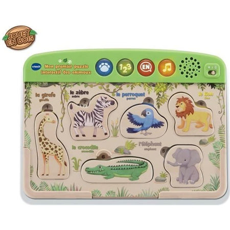 VTECH BABY - Il mio primo puzzle interattivo con animali - Giocattolo in legno FSC