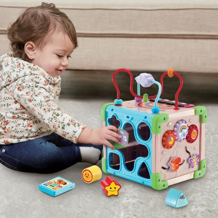 CUBO NATURA INTERATTIVO MULTI-ATTIVIT VTECH (GIOCATTOLO IN LEGNO CERTIFICATO FSC)