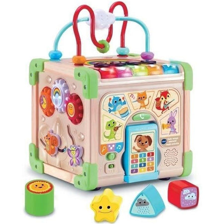 CUBO NATURA INTERATTIVO MULTI-ATTIVIT VTECH (GIOCATTOLO IN LEGNO CERTIFICATO FSC)