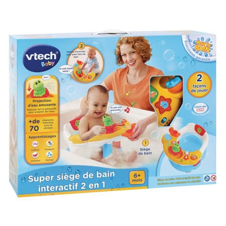 VTECH BABY - Sedile da bagno interattivo Super 2 in 1 - Giocattolo da bagno