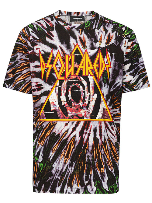 DSQUARED2 T-Shirt con Stampa Multicolor Dsquared2. da uomo