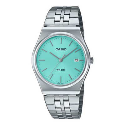 Orologio Casio per uomo serie MTP-B154D, sfondo multicolore con datario, movimento al quarzo, impermeabile