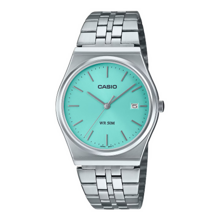 Orologio Casio per uomo serie MTP-B154D, sfondo multicolore con datario, movimento al quarzo, impermeabile