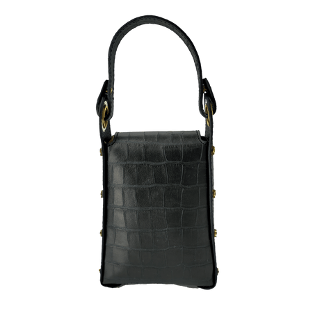 Borsa Donna V Versace Italia in Pelle Black - Luxury Leather Bag Elegante e Raffinata