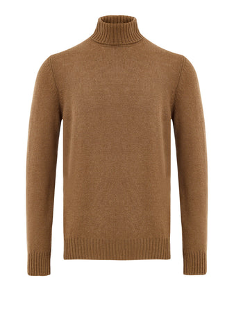 Gran Sasso Maglione Dolcevita Marrone in Lana da uomo