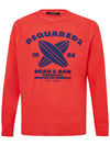 DSQUARED2 T-Shirt Maniche Lunghe con Stampa Dsquared2 da uomo