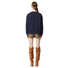 Pinko felpe senza cappuccio donna pinko - nelly maglia felpa logo birds - blu da donna