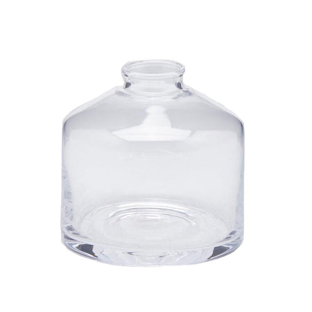 Vaso contenitore in vetro trasparente per profumatore ambiente e portafiori