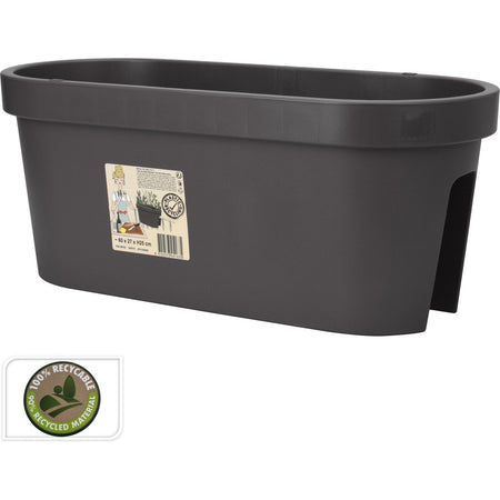 Vaso fioriera da balcone rettangolare per ringhiera da esterno per fiori e piante